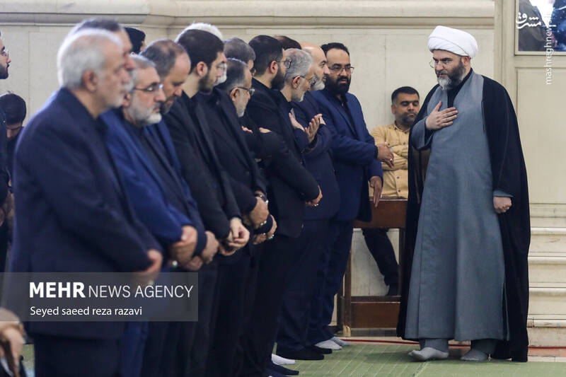 عکس/ مراسم اربعین شهید رئیسی و همراهان در مصلی تهران