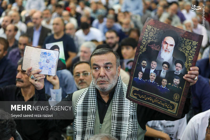 عکس/ مراسم اربعین شهید رئیسی و همراهان در مصلی تهران