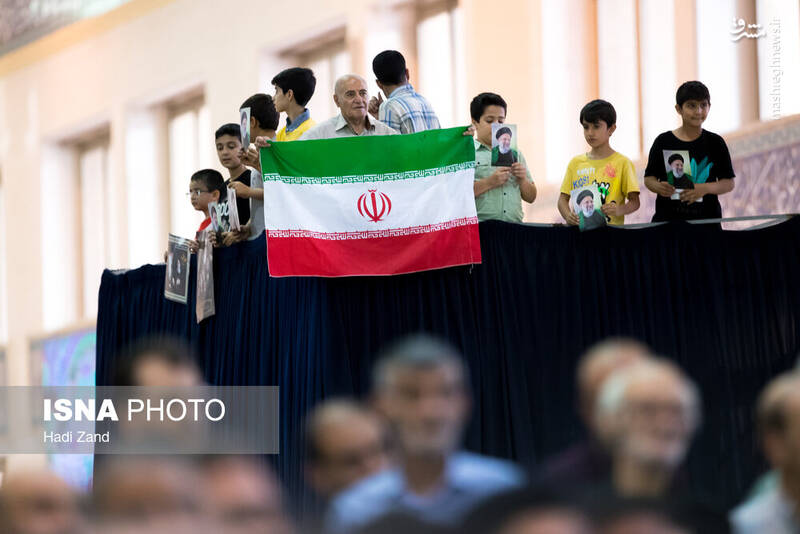 عکس/ مراسم اربعین شهید رئیسی و همراهان در مصلی تهران