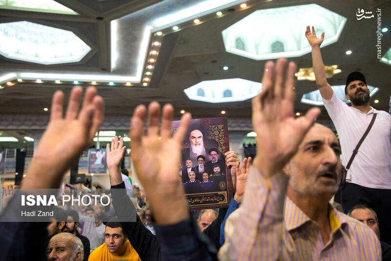 عکس/ مراسم اربعین شهید رئیسی و همراهان در مصلی تهران