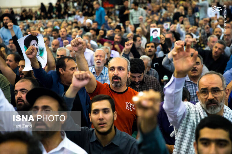 عکس/ مراسم اربعین شهید رئیسی و همراهان در مصلی تهران