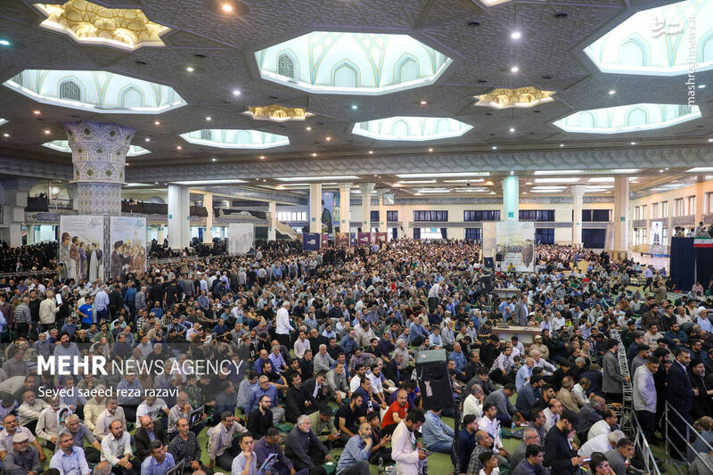 عکس/ مراسم اربعین شهید رئیسی و همراهان در مصلی تهران
