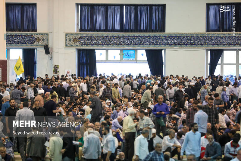 عکس/ مراسم اربعین شهید رئیسی و همراهان در مصلی تهران