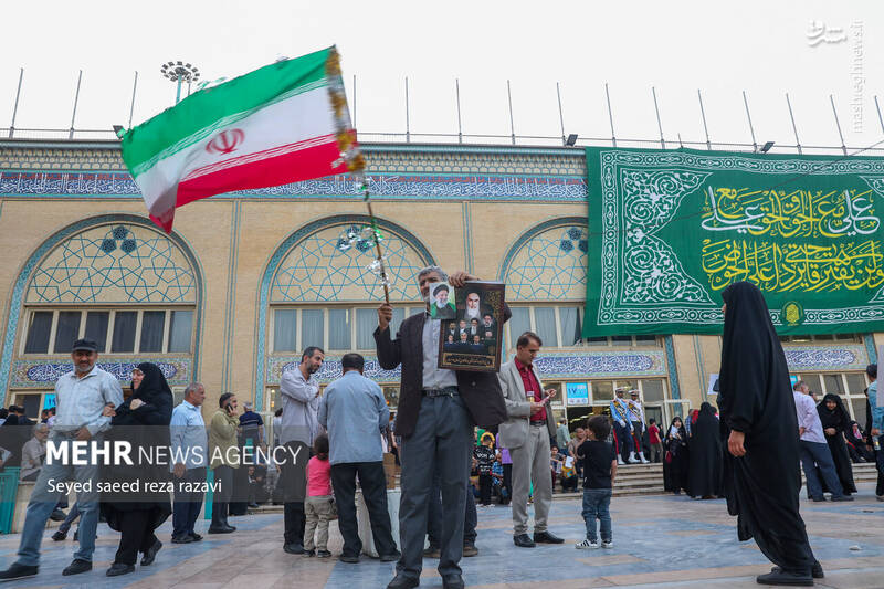 عکس/ مراسم اربعین شهید رئیسی و همراهان در مصلی تهران
