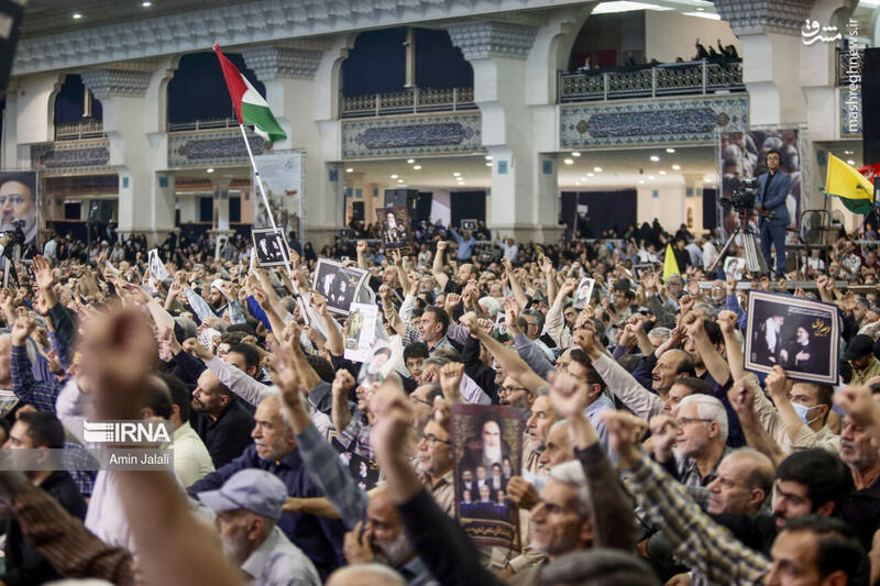 عکس/ مراسم اربعین شهید رئیسی و همراهان در مصلی تهران
