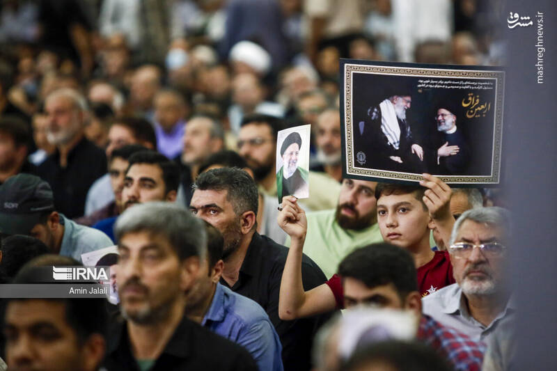 عکس/ مراسم اربعین شهید رئیسی و همراهان در مصلی تهران