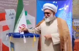 فیلم/ حضور حجت‌الاسلام مروی در پای صندوق رای