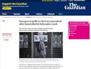 بازتاب انتخابات ریاست جمهوری در روزنامه انگلیسی گاردین