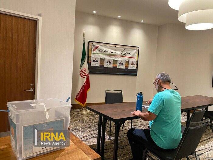 مشارکت ایرانیان مقیم آمریکا در چهاردهمین انتخابات ریاست جمهوری ایران + فیلم و عکس