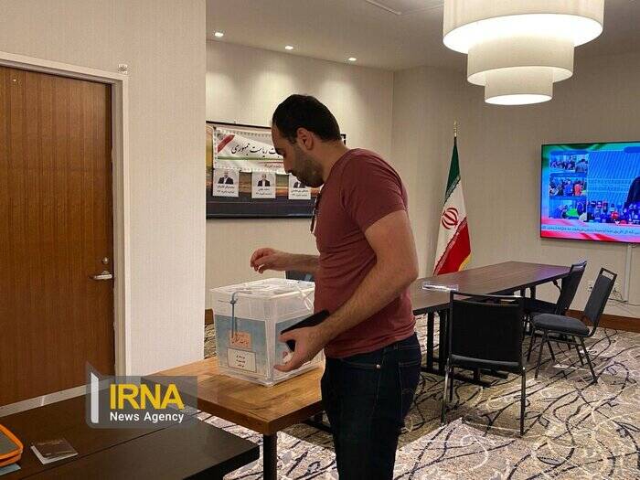 مشارکت ایرانیان مقیم آمریکا در چهاردهمین انتخابات ریاست جمهوری ایران + فیلم و عکس