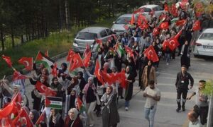 راهپیمایی شهروندان ترکیه در محکومیت حملات رژیم صهیونیستی به غزه