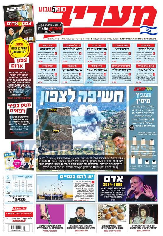 صفحه نخست روزنامه های عبری زبان/ اسرائیل برای تخلیه جمعیت در صورت وقوع جنگ آماده نیست