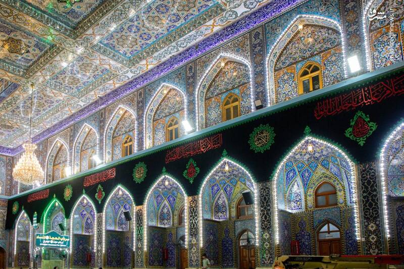 عکس / نصب پرچمهای عزا در حرم امام حسین(ع) 5