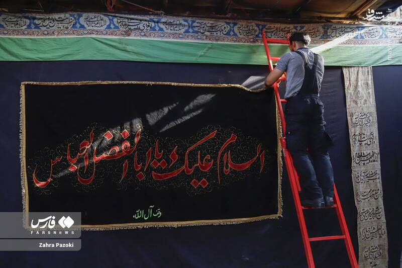 عکس / آمادهسازی "تکیه شوفرها" برای محرم 2