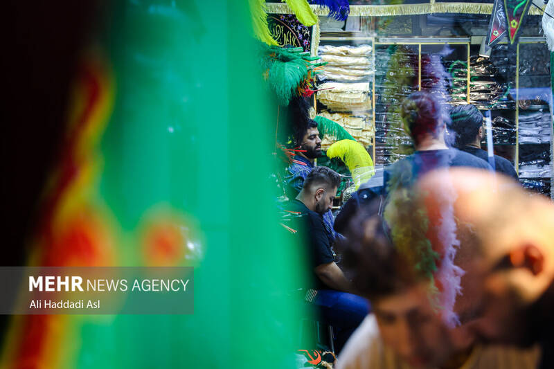 بازار سیاهه فروشان تهران در آستانه فرا رسیدن ماه محرم