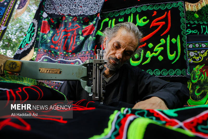 بازار سیاهه فروشان تهران در آستانه فرا رسیدن ماه محرم