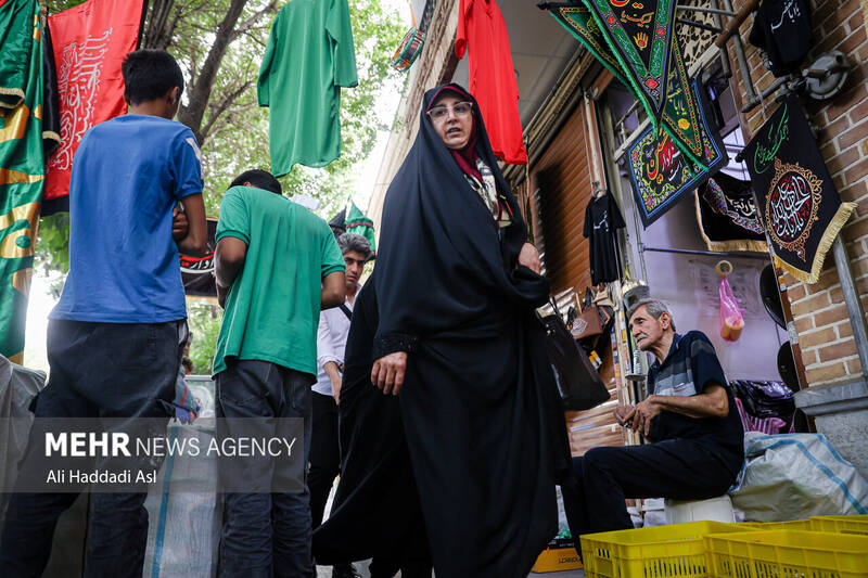 بازار سیاهه فروشان تهران در آستانه فرا رسیدن ماه محرم
