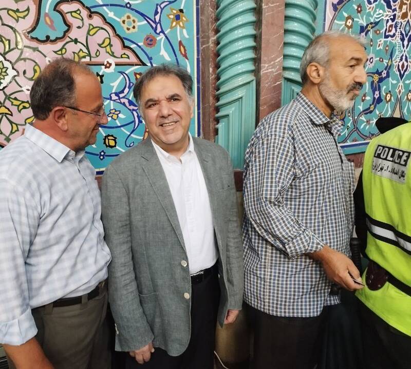 عکس/ حضور عباس آخوندی در حسینیه ارشاد