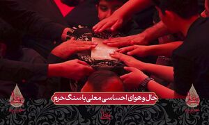 فیلم/ حال و هوای احساسی معلی با سنگ حرم