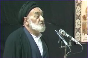فیلم/ روضه خوانی مرحوم کوثری در محضر آیت الله خامنه‌ای