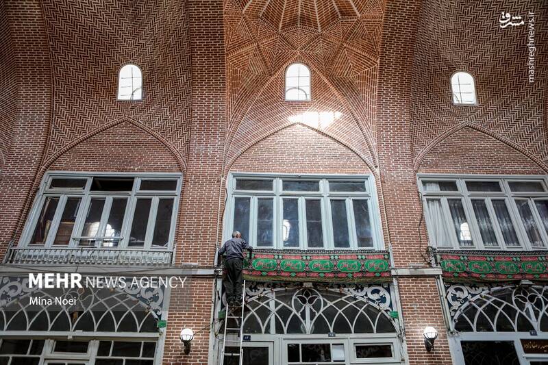 عکس/ سیاه پوش شدن بازار تاریخی تبریز