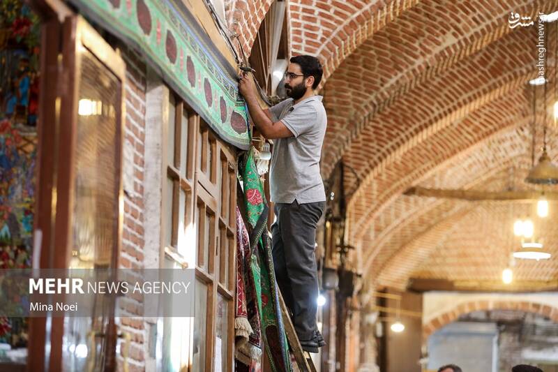 عکس/ سیاه پوش شدن بازار تاریخی تبریز