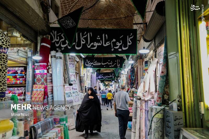 عکس/ سیاه پوش شدن بازار تاریخی تبریز