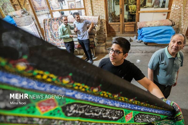 عکس/ سیاه پوش شدن بازار تاریخی تبریز