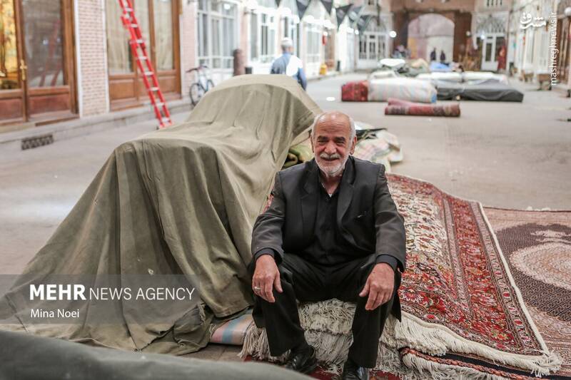 عکس/ سیاه پوش شدن بازار تاریخی تبریز