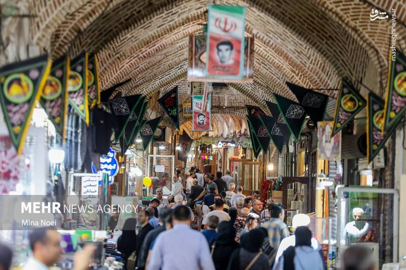 عکس/ سیاه پوش شدن بازار تاریخی تبریز