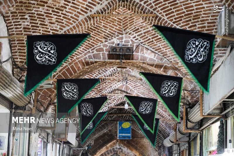 عکس/ سیاه پوش شدن بازار تاریخی تبریز