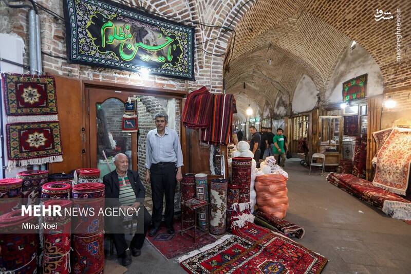عکس/ سیاه پوش شدن بازار تاریخی تبریز