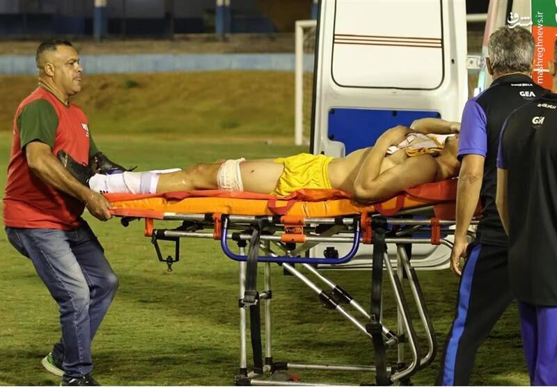 شلیک مستقیم پلیس به بازیکن فوتبال در برزیل +فیلم