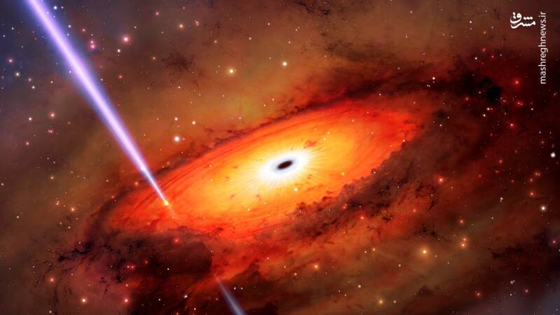 یک سیاهچاله پرجرم در هسته یک کهکشان باستانی