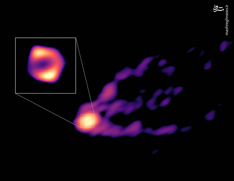 سایه سیاهچاله در مرکز کهکشان M87