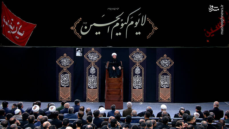 مراسم عزاداری شب تاسوعای حسینی با حضور رهبر انقلاب +عکس و فیلم