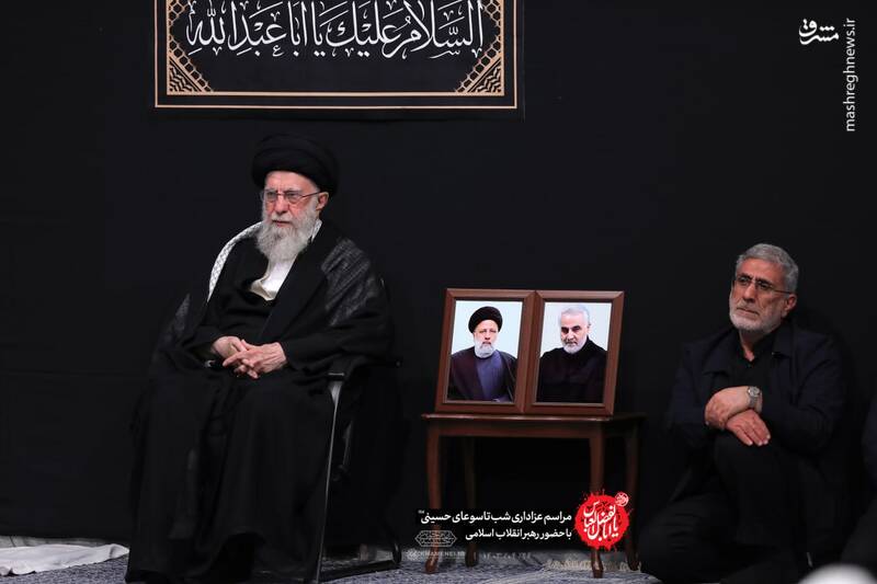 مراسم عزاداری شب تاسوعای حسینی با حضور رهبر انقلاب +عکس و فیلم