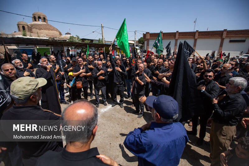 مراسم خیمه سوزان ظهر عاشورا - قزوین