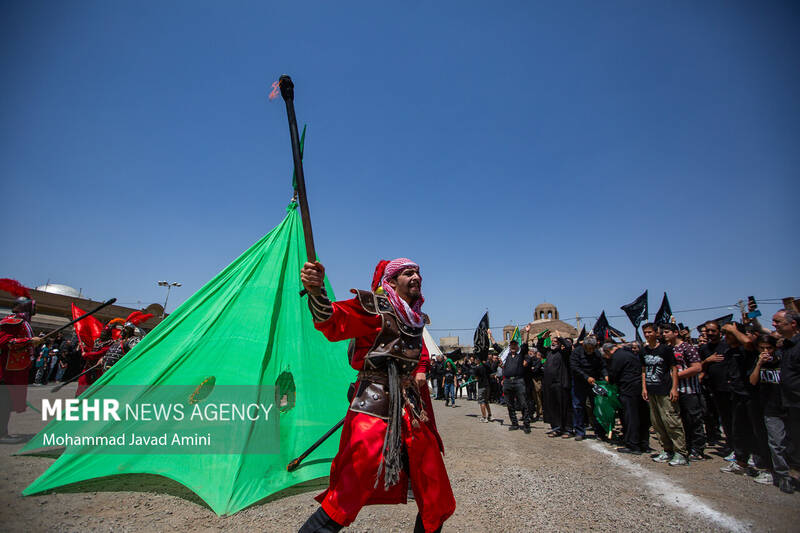 مراسم خیمه سوزان ظهر عاشورا - قزوین