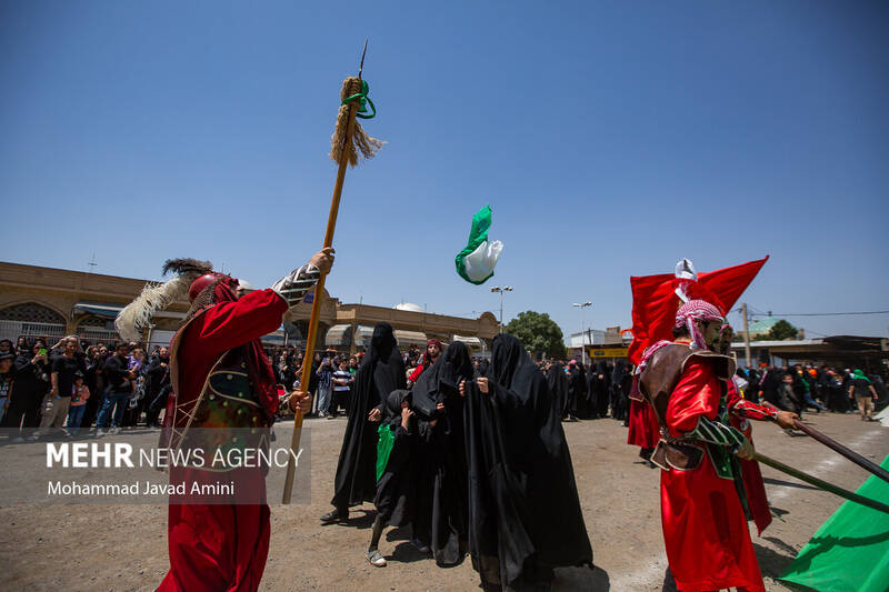 مراسم خیمه سوزان ظهر عاشورا - قزوین