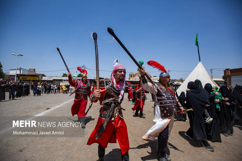 مراسم خیمه سوزان ظهر عاشورا - قزوین