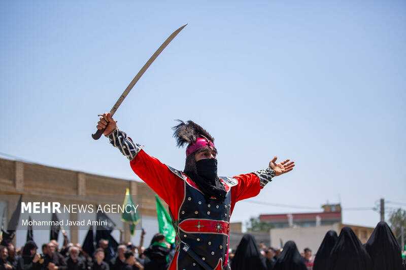مراسم خیمه سوزان ظهر عاشورا - قزوین