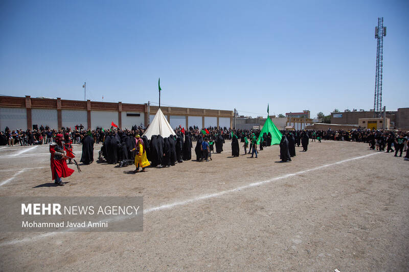 مراسم خیمه سوزان ظهر عاشورا - قزوین