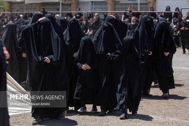 مراسم خیمه سوزان ظهر عاشورا - قزوین