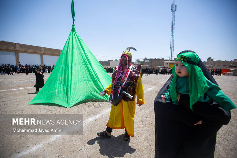 مراسم خیمه سوزان ظهر عاشورا - قزوین