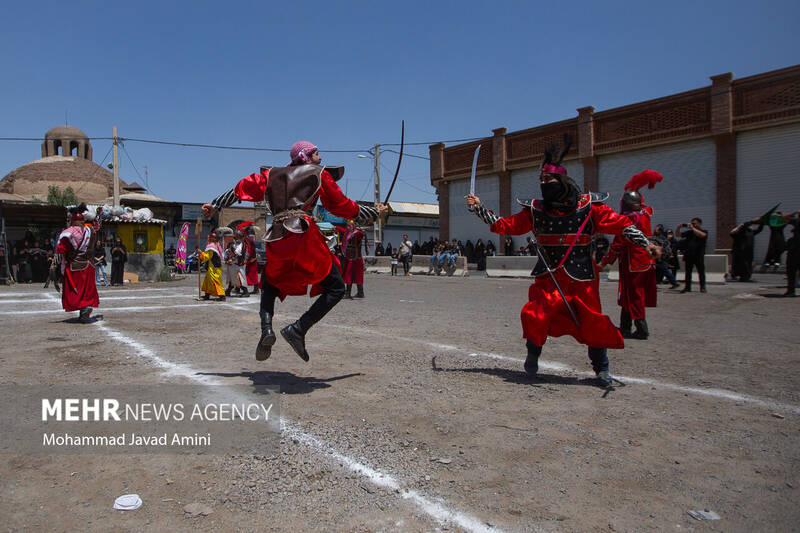 مراسم خیمه سوزان ظهر عاشورا - قزوین