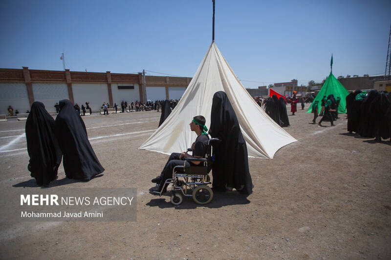 مراسم خیمه سوزان ظهر عاشورا - قزوین