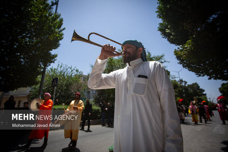 مراسم خیمه سوزان ظهر عاشورا - قزوین