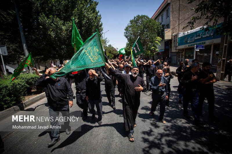 مراسم خیمه سوزان ظهر عاشورا - قزوین