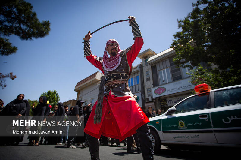 مراسم خیمه سوزان ظهر عاشورا - قزوین